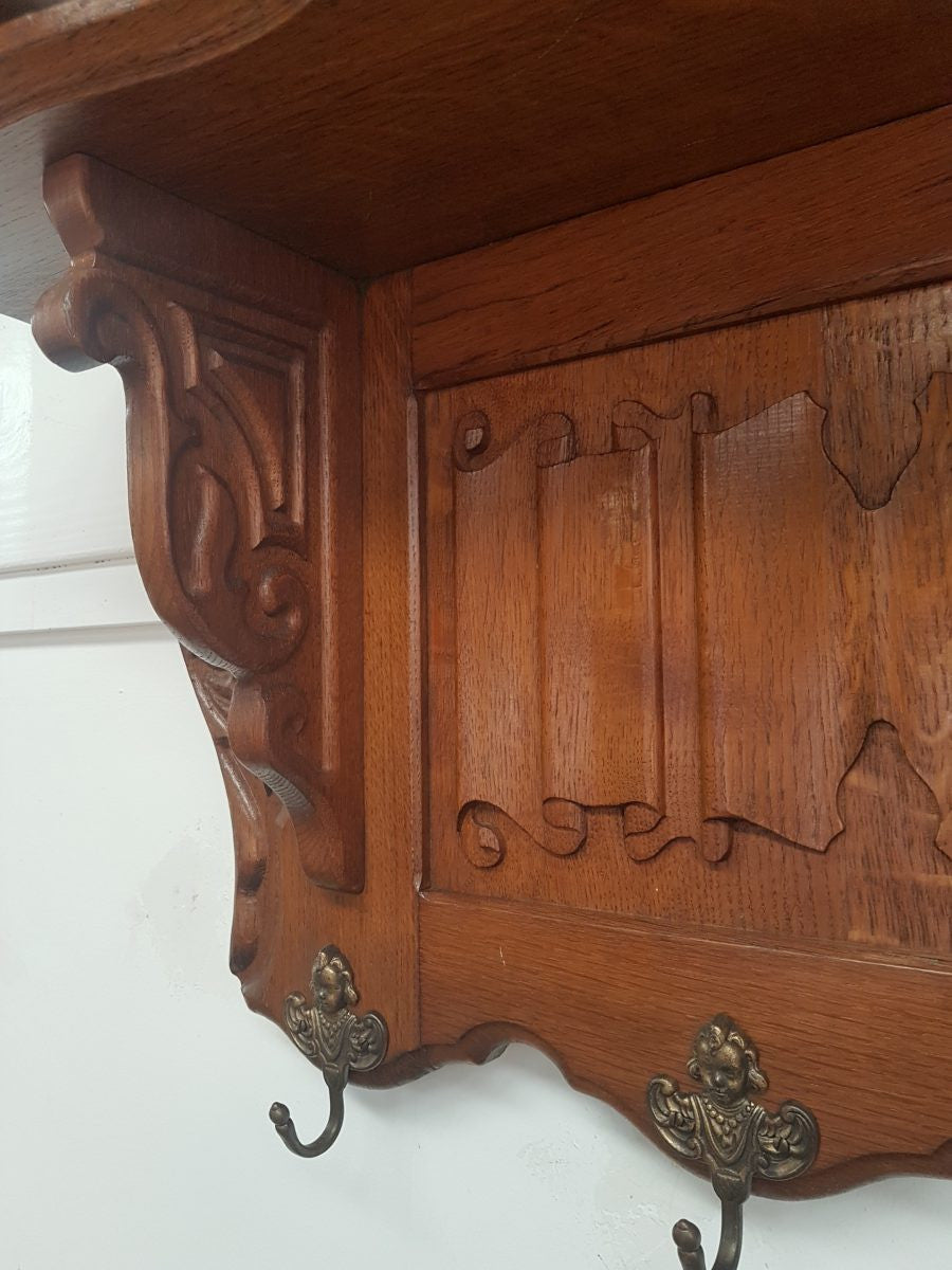 French Oak Coat-Hat Rack-2