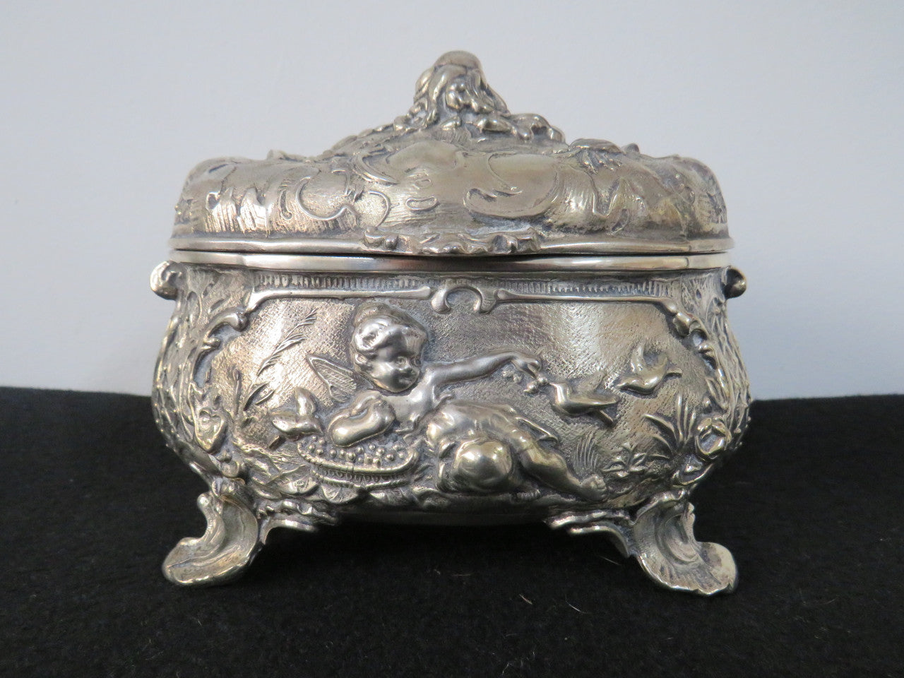 Charming Art Nouveau Style “Roger Bros” Silver Plated Casket