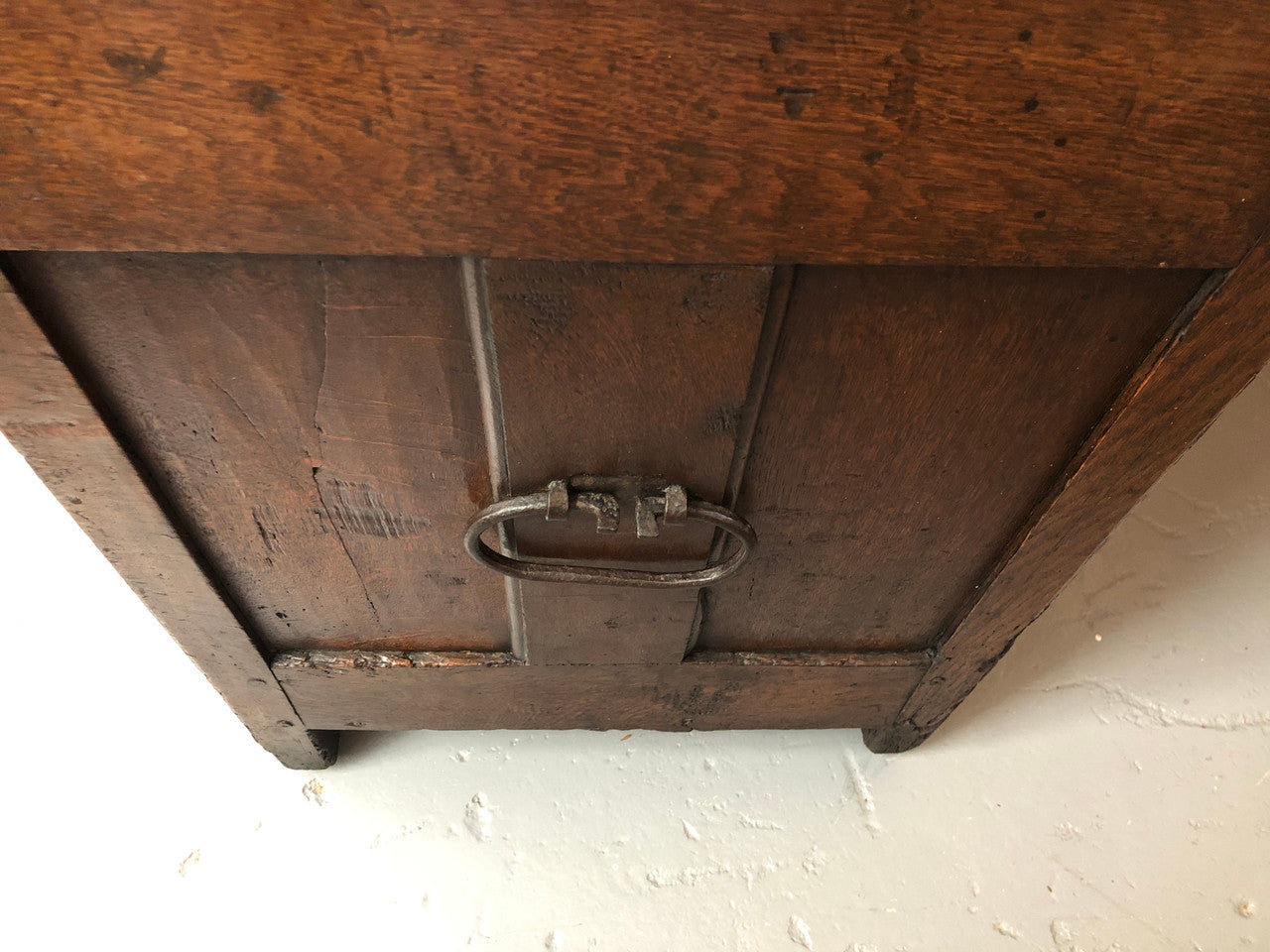 Early 18th century Antique French Oak coffee with beautiful original patina. In good original detailed condition.