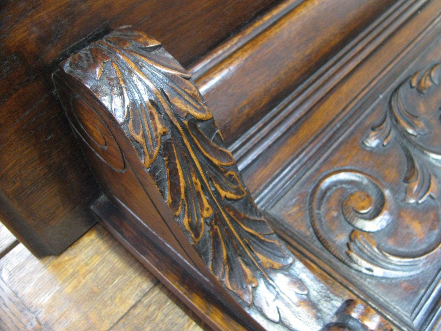 Carved French Oak Hat Rack