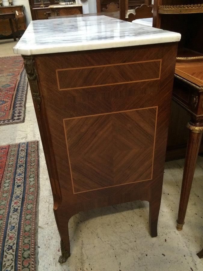 Antique French Inlaid Walnut Commode