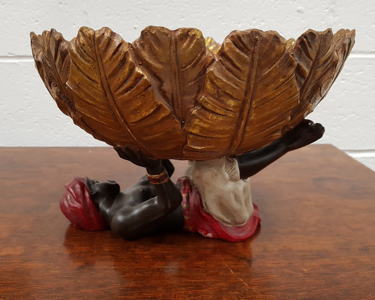 Vintage Handpainted Blackamoor Comport