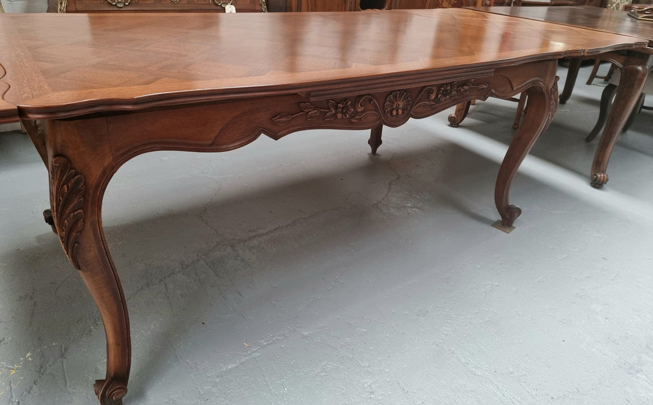 Louis XV Style Parquetry Top Extension Table