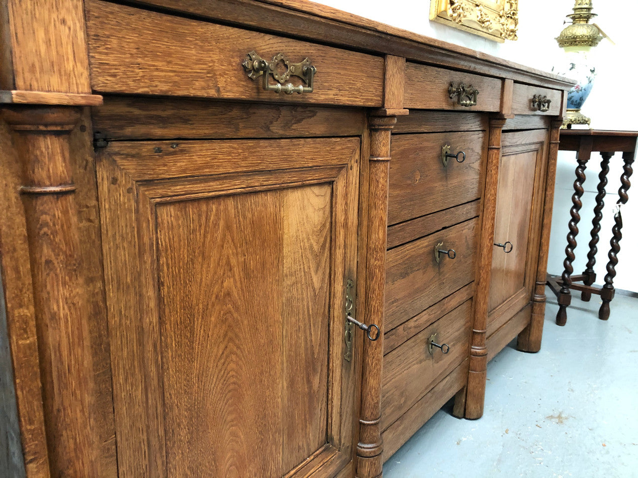 Early 19th Century Empire Oak Sideboard