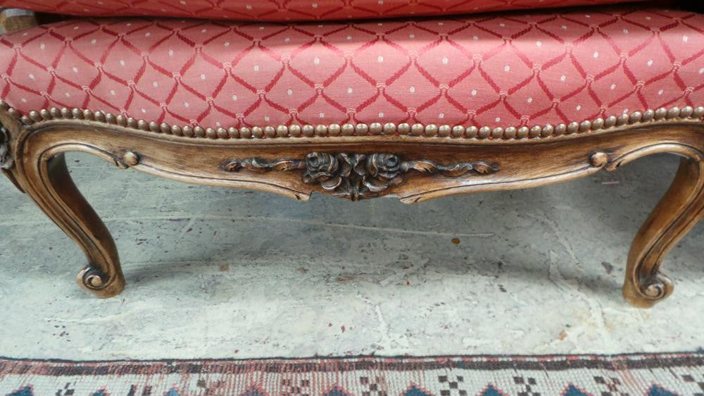 Pair Of French Carved Louis XV Style Fauteuils