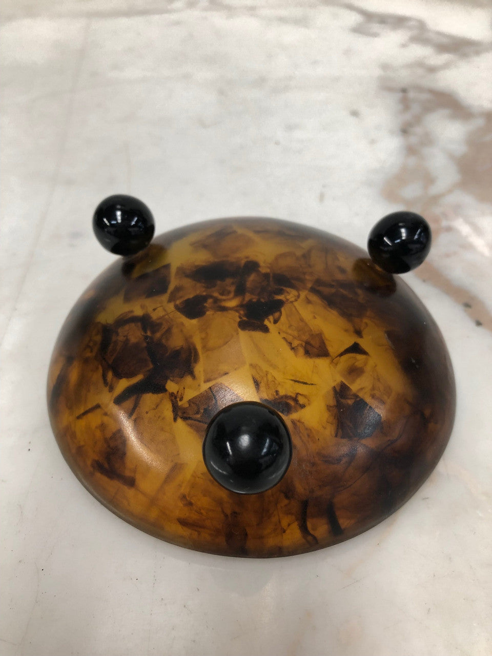 Art Deco Faux Tortoiseshell Trinket Box