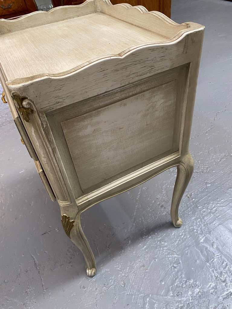 Vintage Paint Louis XV Style Bedside Cupboard