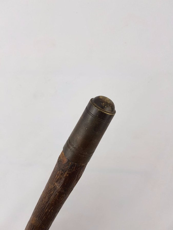 Victorian Bamboo Walking Stick With Hidden Fishing Rod