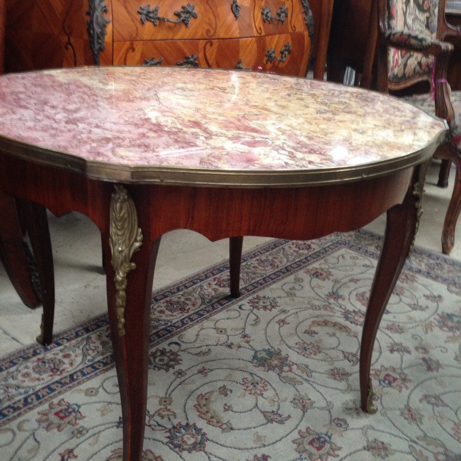 French Marble Top Coffee Table