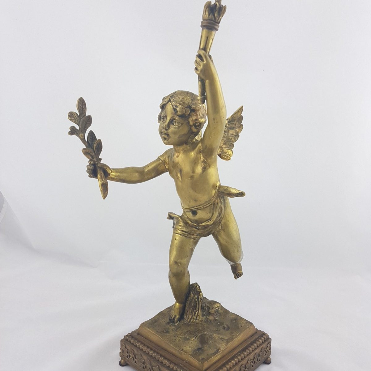 French 19th Century Gilt Bronze Cherub Figure
