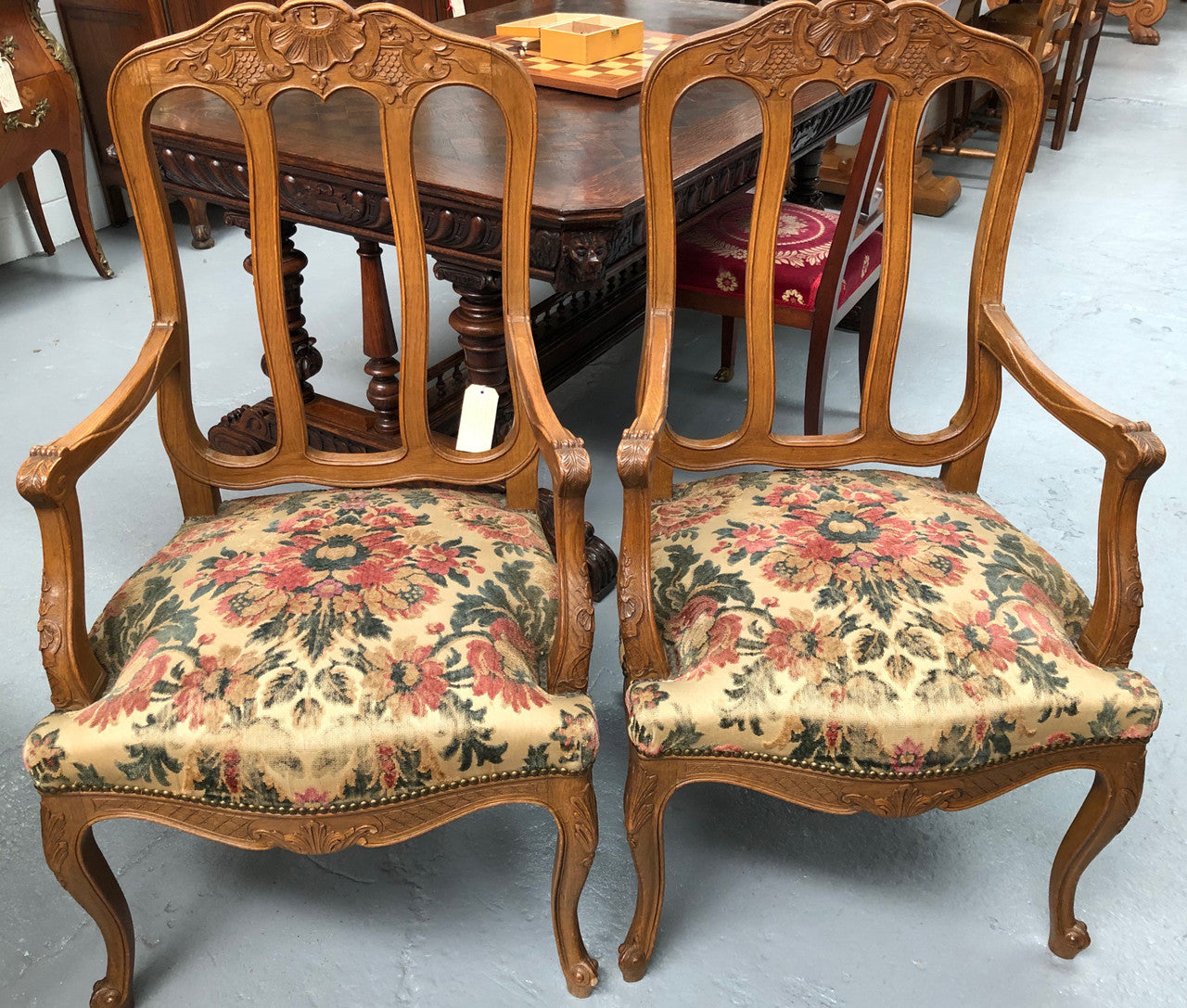 A Pair Of French Oak Carvers