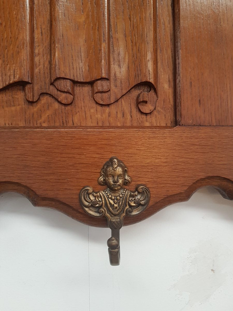 French Oak Coat-Hat Rack-2