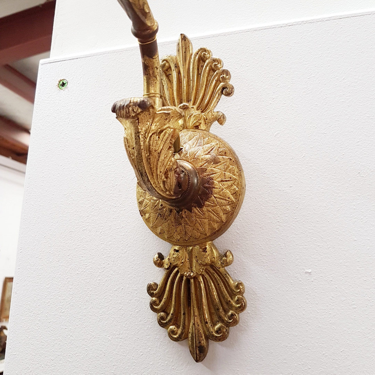 A Pair Antique French – Parisienne Empire Style Gilt Bronze Wall Lights