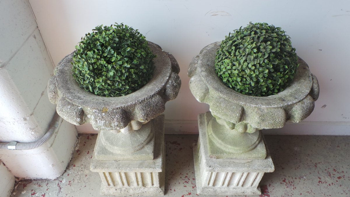 French Vintage Concrete Planters