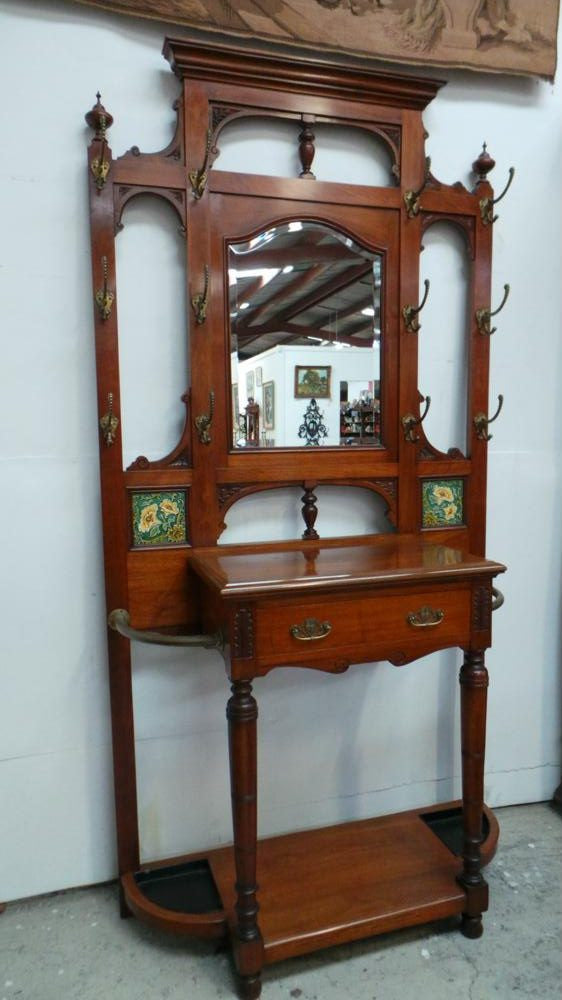 A Monumental Late Victorian Walnut Hall Stand