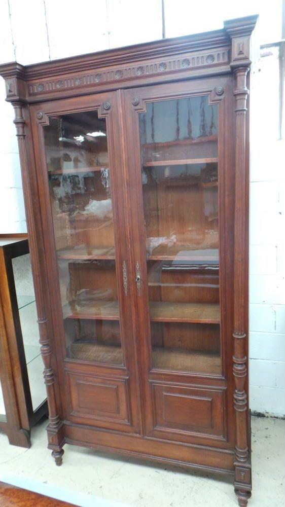 Antique French Walnut Bookcase