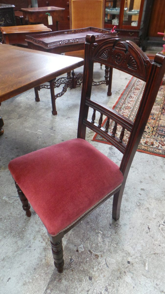 Lovely Set Of Four Upholstered Dining Chairs