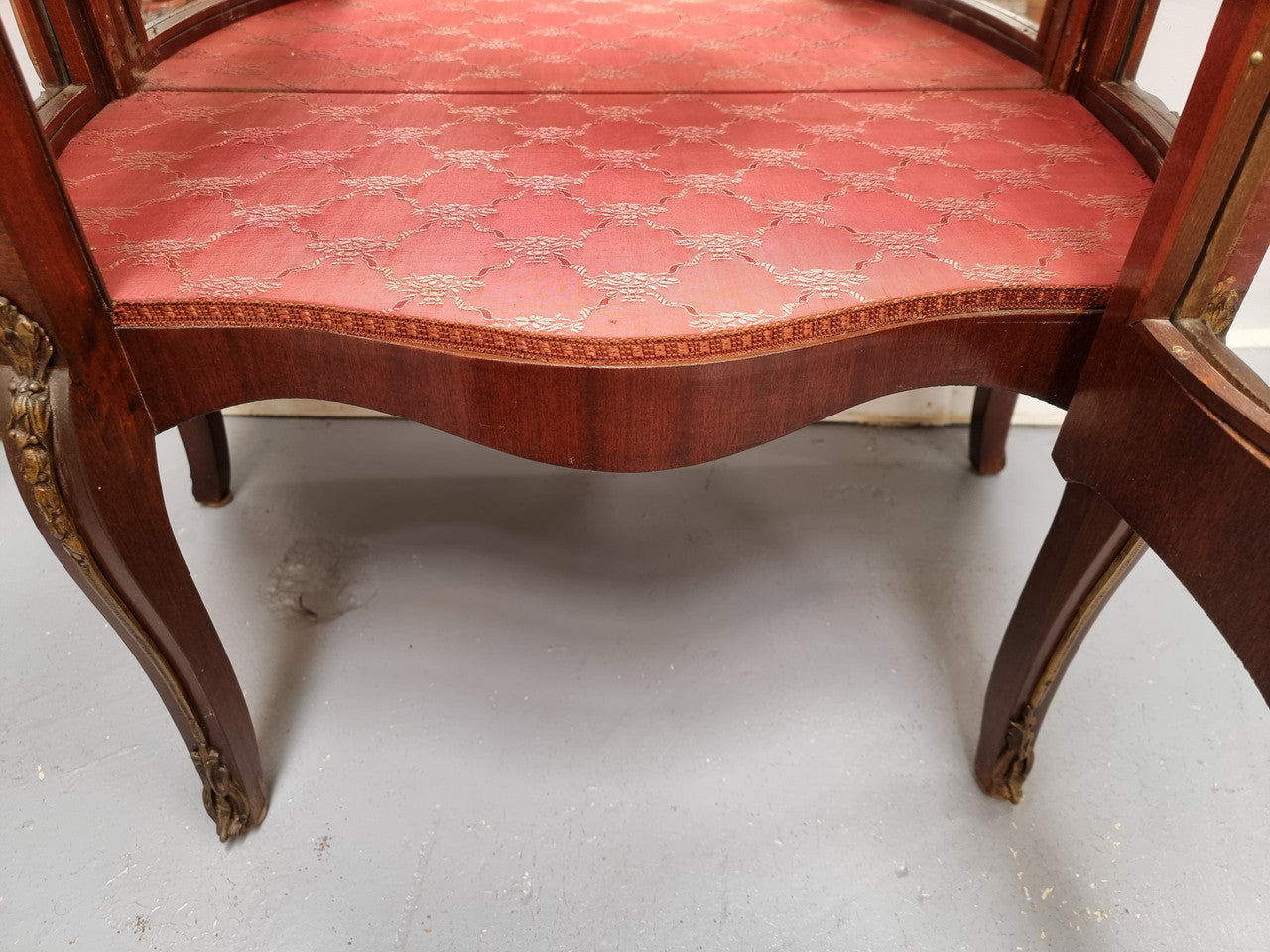 Stunning French Louis XV Style Walnut & Ormolu Vitrine