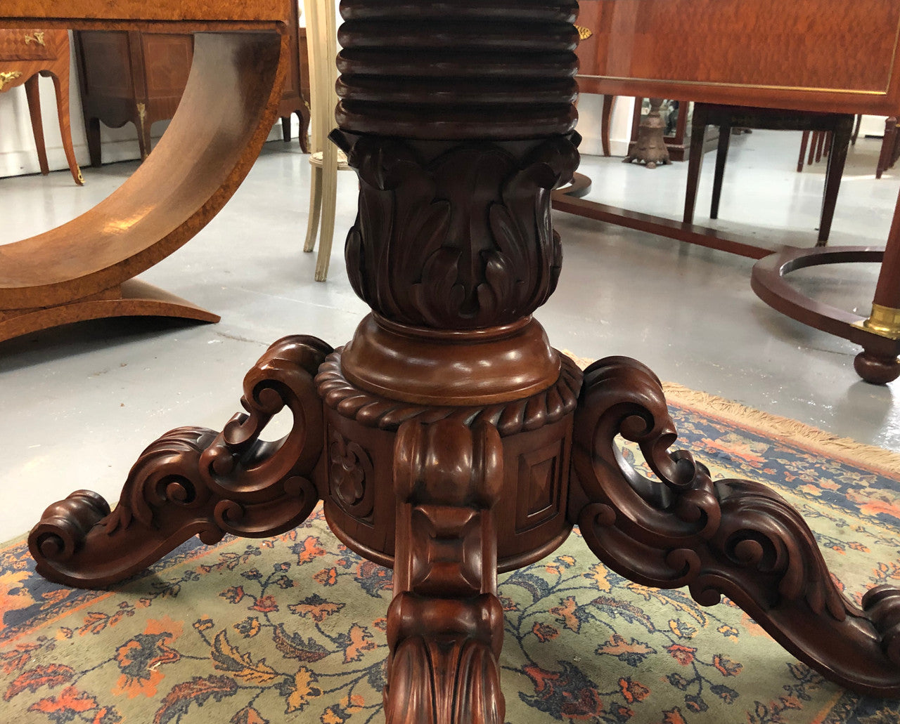 Mid 19th Century French Walnut White Marble Top Centre Table