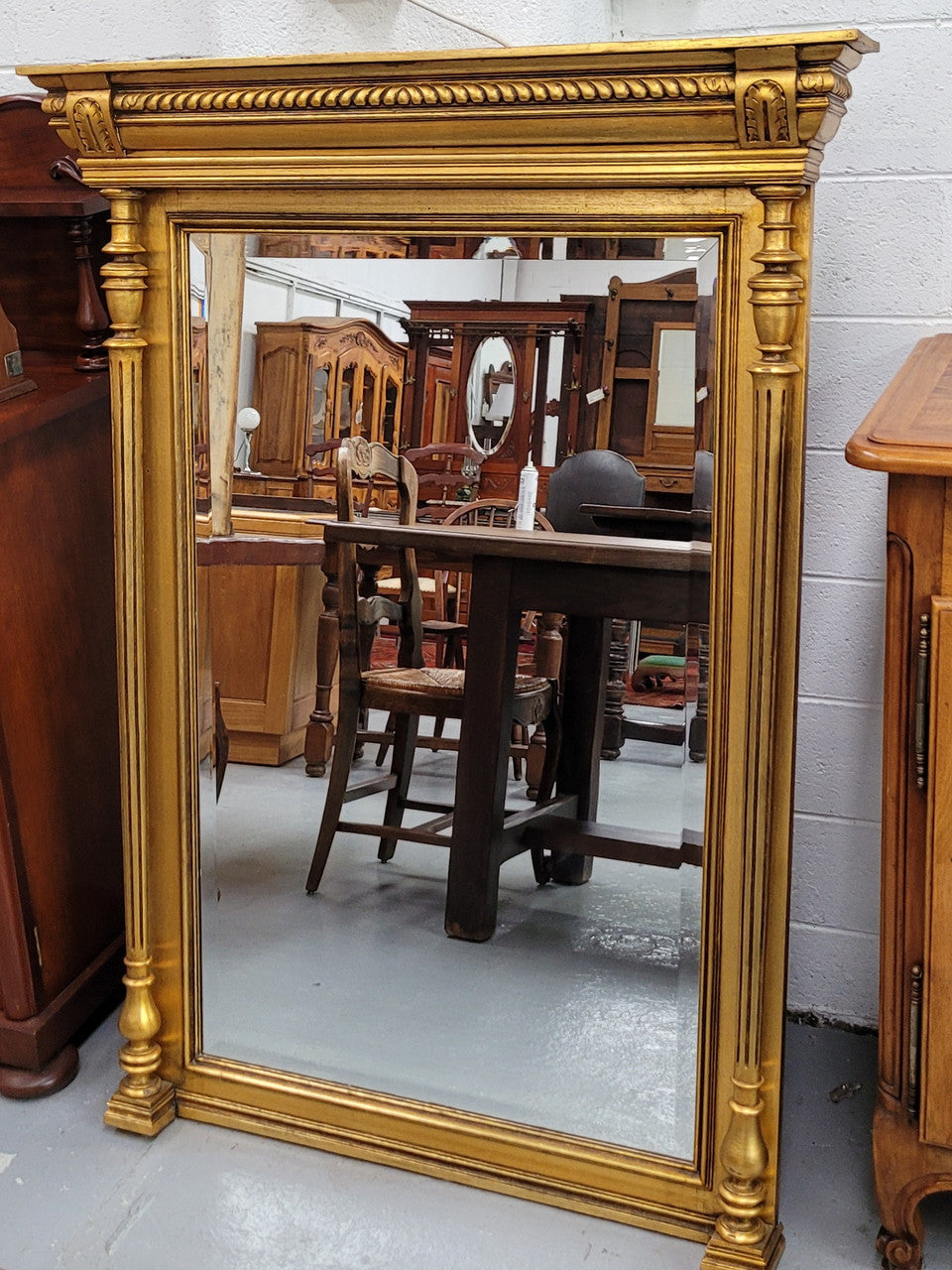 Stunning French Henry II gilt mantle mirror With Original Mirror. It has loads of charter and has been sourced from France. It is in good original detailed condition.