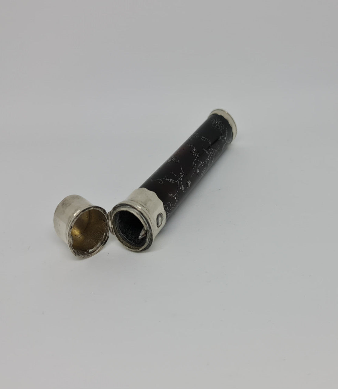 Very unique and rare antique french silver and tortoiseshell needle case. It has been superbly decorated. In stunning original condition.