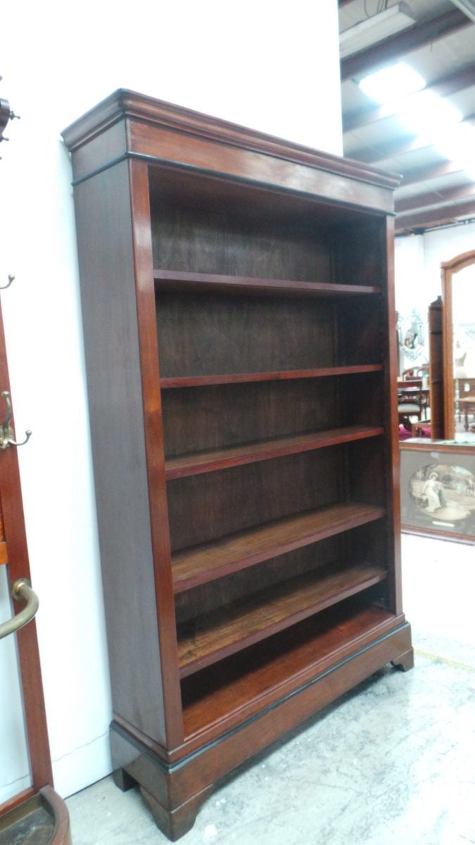An Antique Mahogany Open Shelf Bookcase