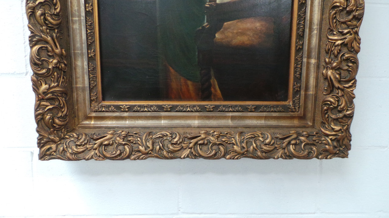 Sensational Antique Oil Painting On Canvas