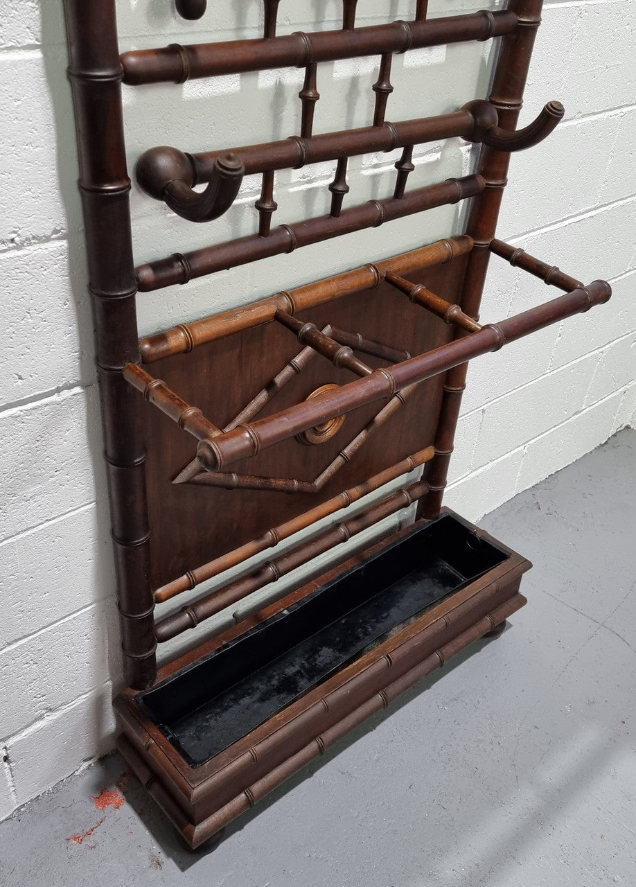 Stunning Antique French Faux Bamboo Hallstand
