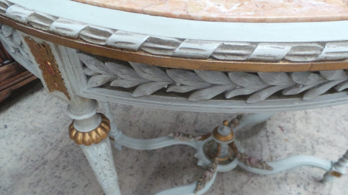 Antique French Carved Oval Table