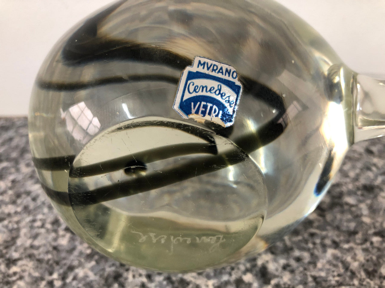 Signed Italian Cenedese Vetri Glass Fish Sculpture