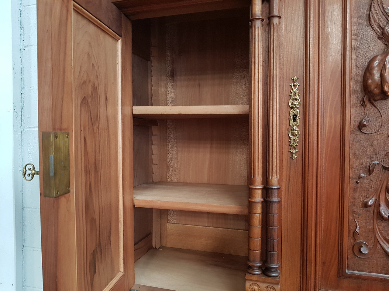 French Walnut Henry II Style Sideboard/Buffet With Superb Carving