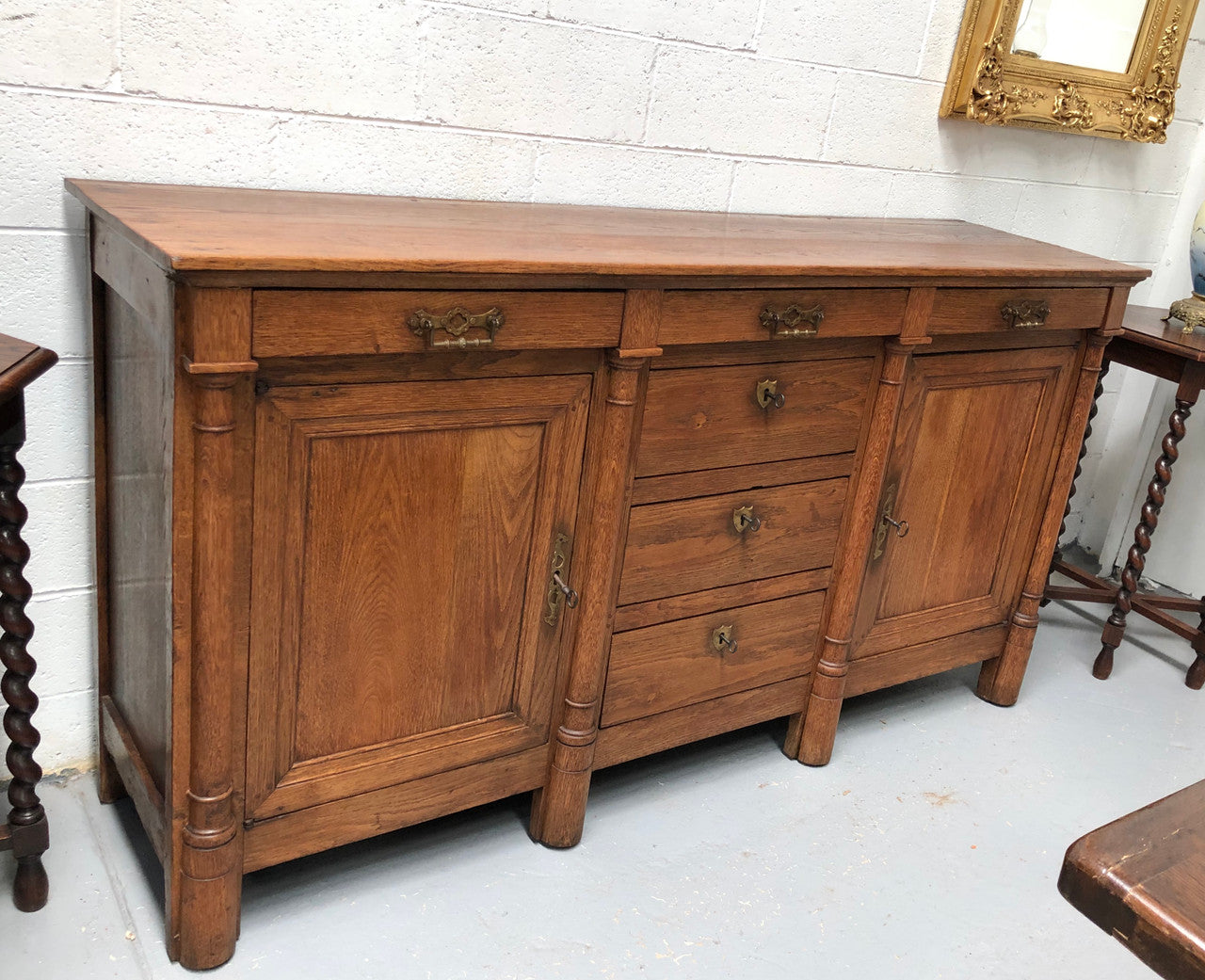 Early 19th Century Empire Oak Sideboard
