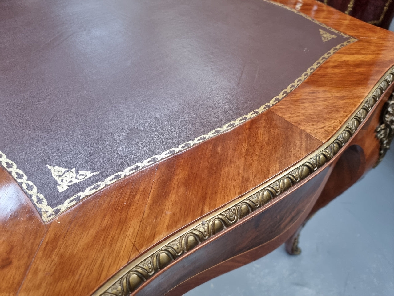 French Louis XV Style Bureau Plat Desk