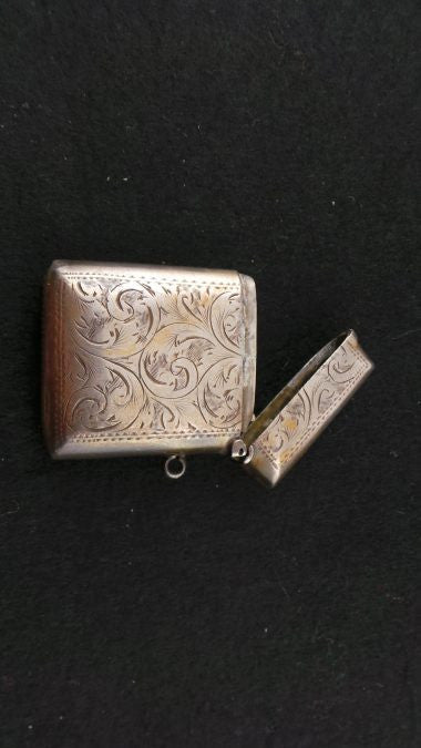 Antique Birmingham Silver Hallmarked Vesta Case