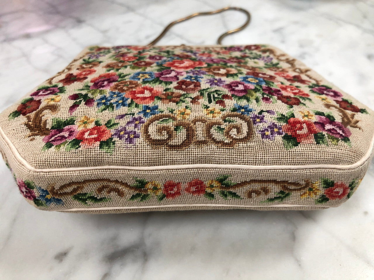 Very Fine Petit Point Small Handbag