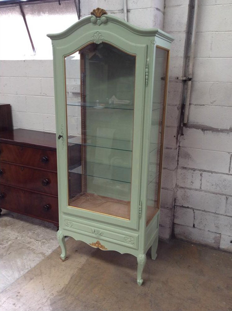 French Louis XV Style Painted Vitrine