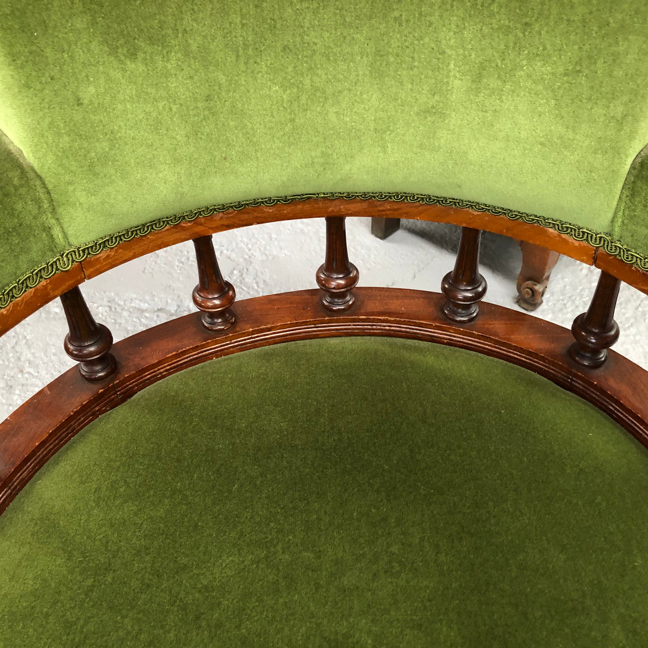 Beautiful upholstered early Edwardian walnut gents chair, with lovely detail and very comfortable. In good original condition.