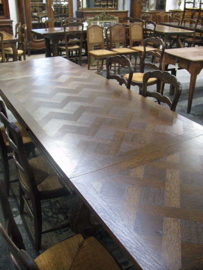 French Oak Spanish Style Dining Table