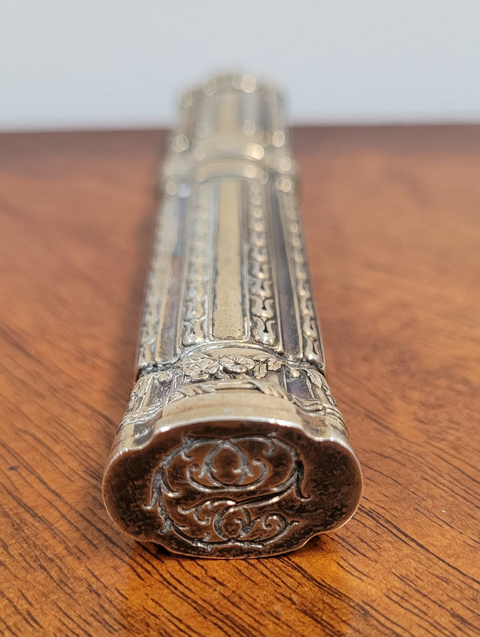 Antique “Risler & Carre Paris” Silver Wax Seal & Holder. Superb Workmanship. 75 grams.