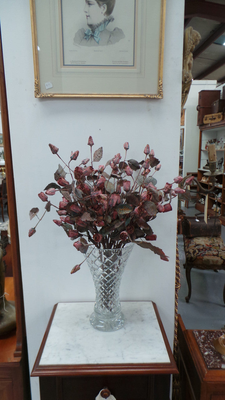 A Large Heavy Vintage Crystal Vase