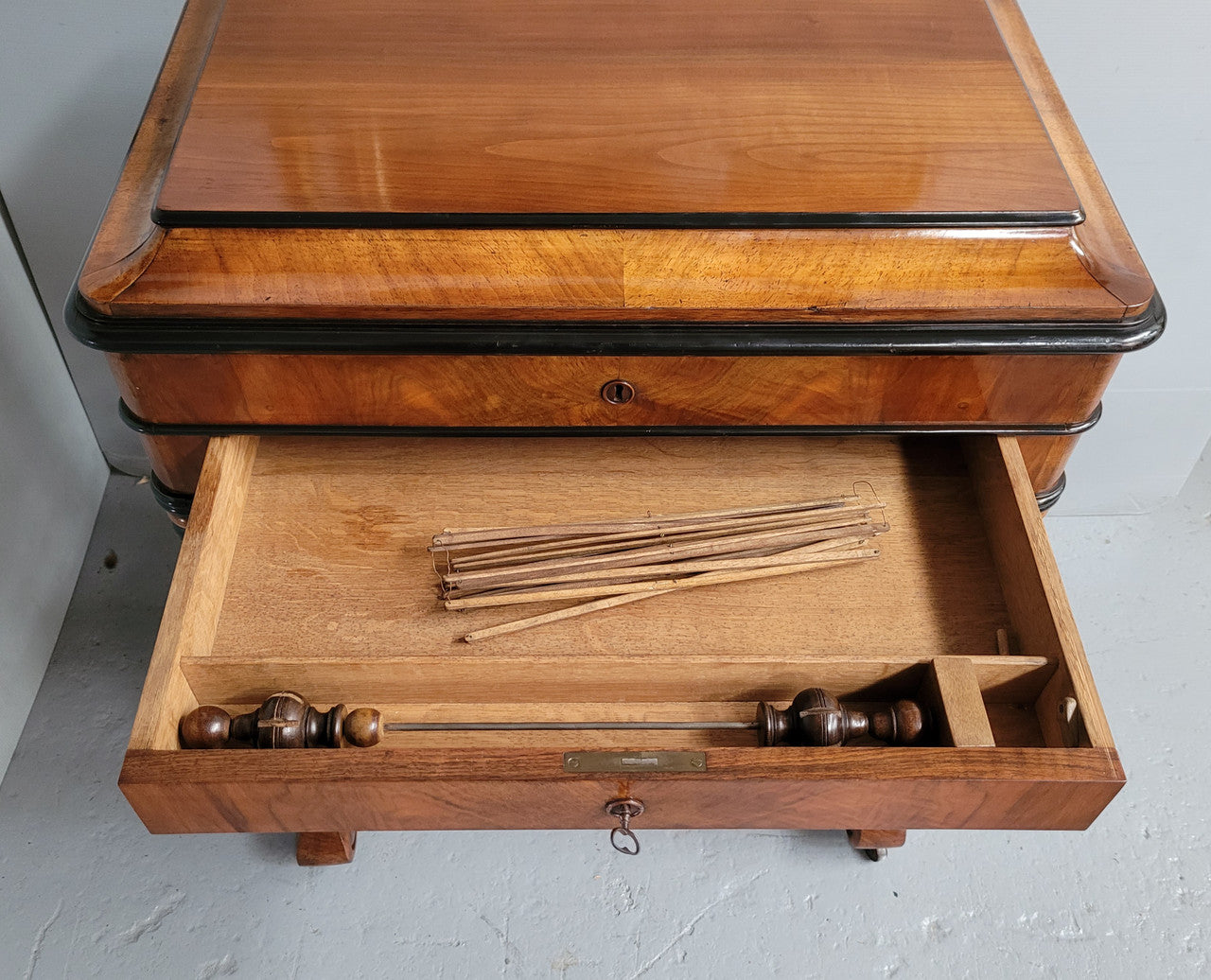 French 19th Century Mahogany & Ebonised Sewing/Work Table