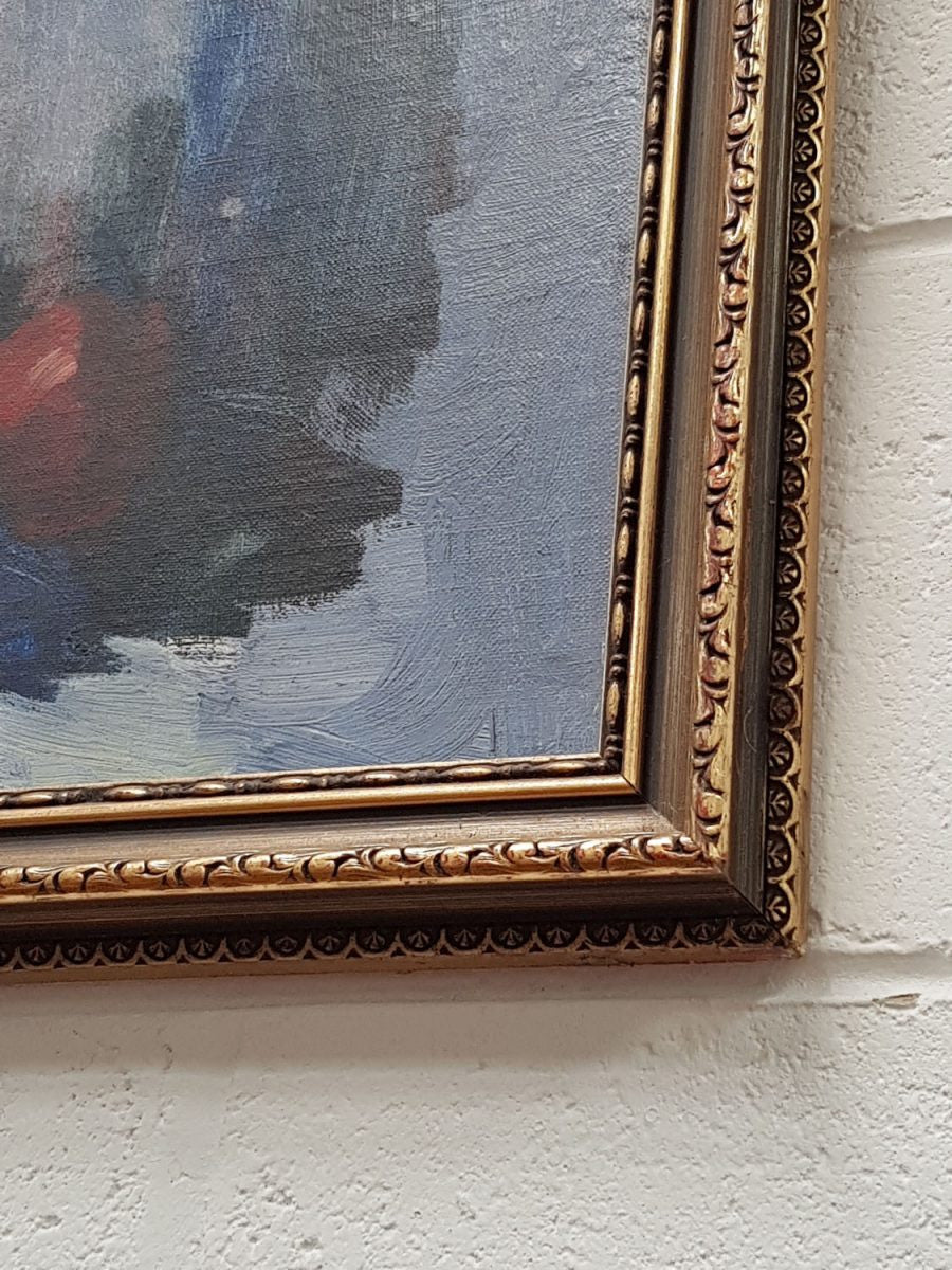Framed Floral oil Painting