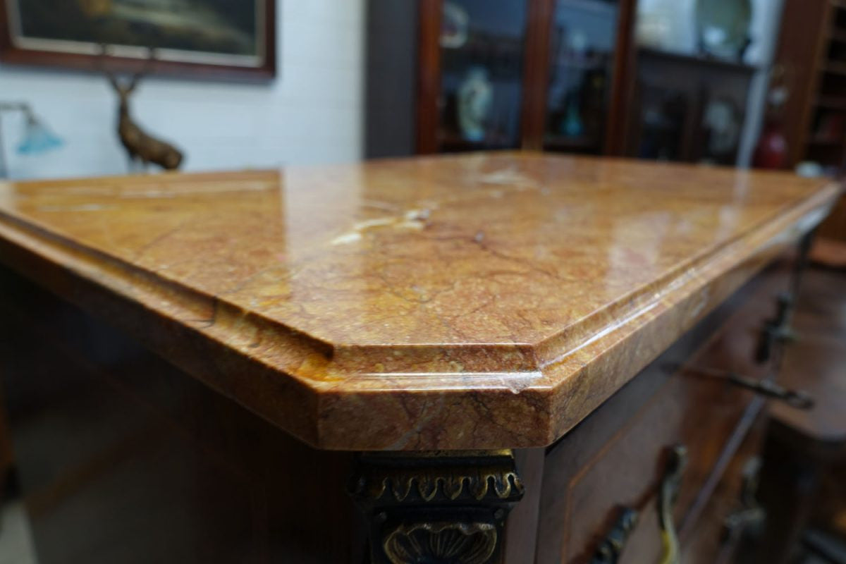 French Rosewood And Walnut Parquetry Inlaid Chest Of Drawers