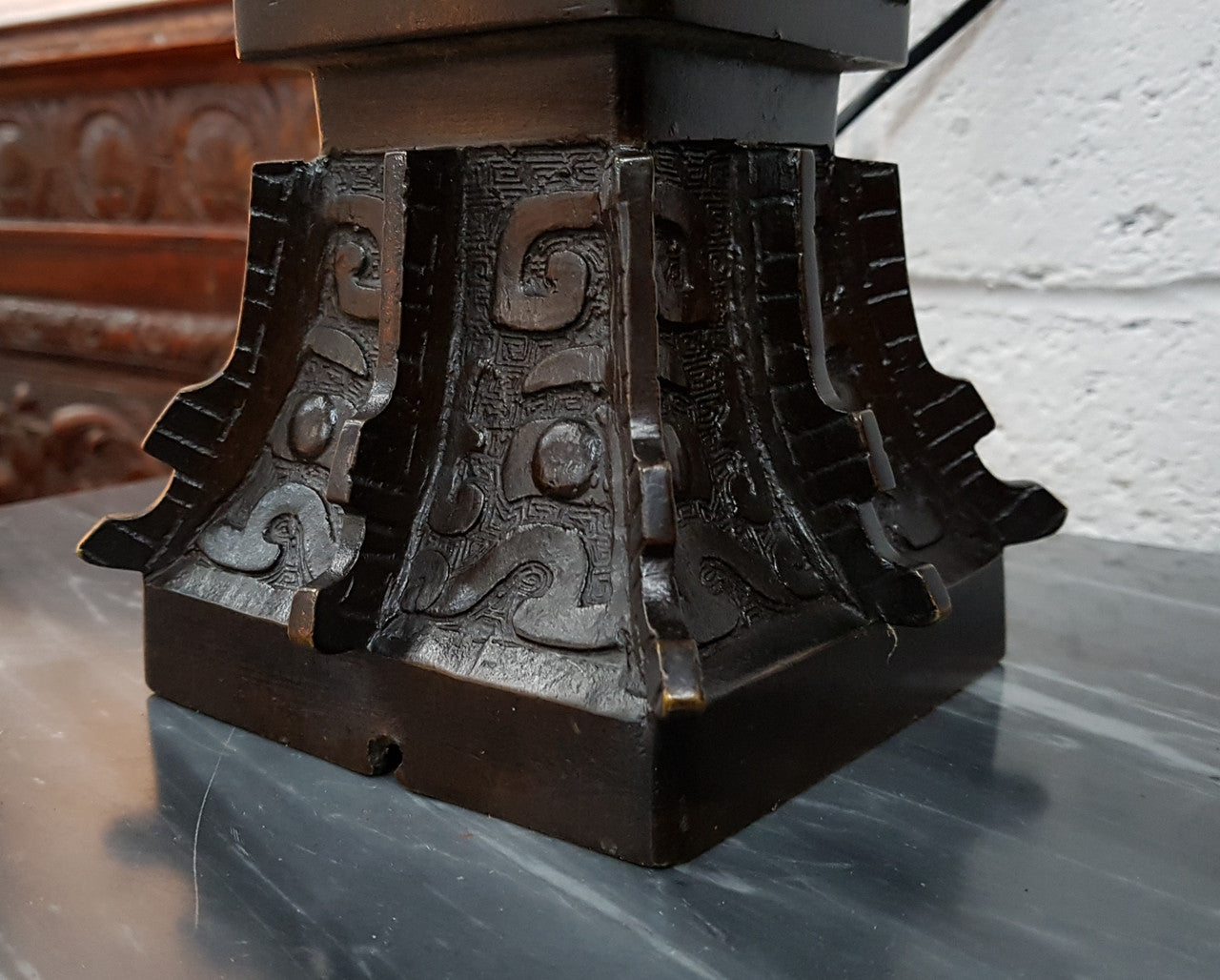 Very Heavy Decorative Chinese Bronze Vase