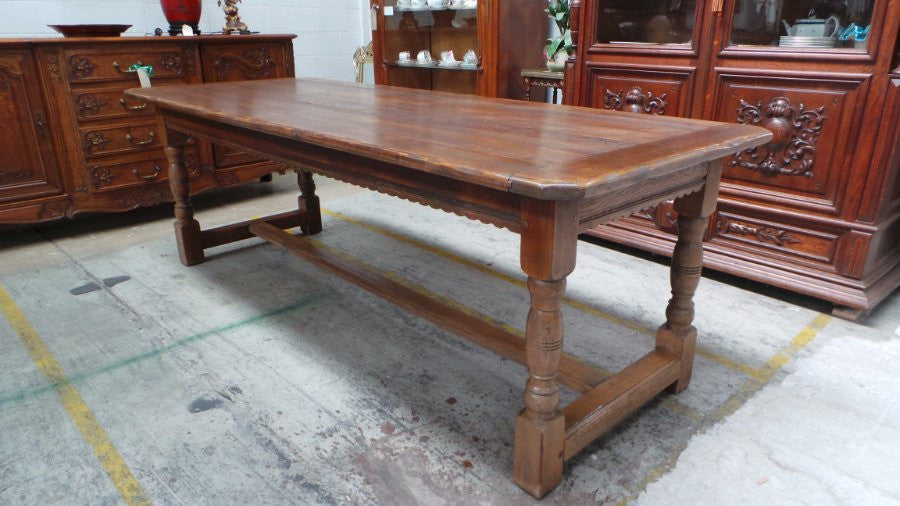 Antique French Oak Dining Table