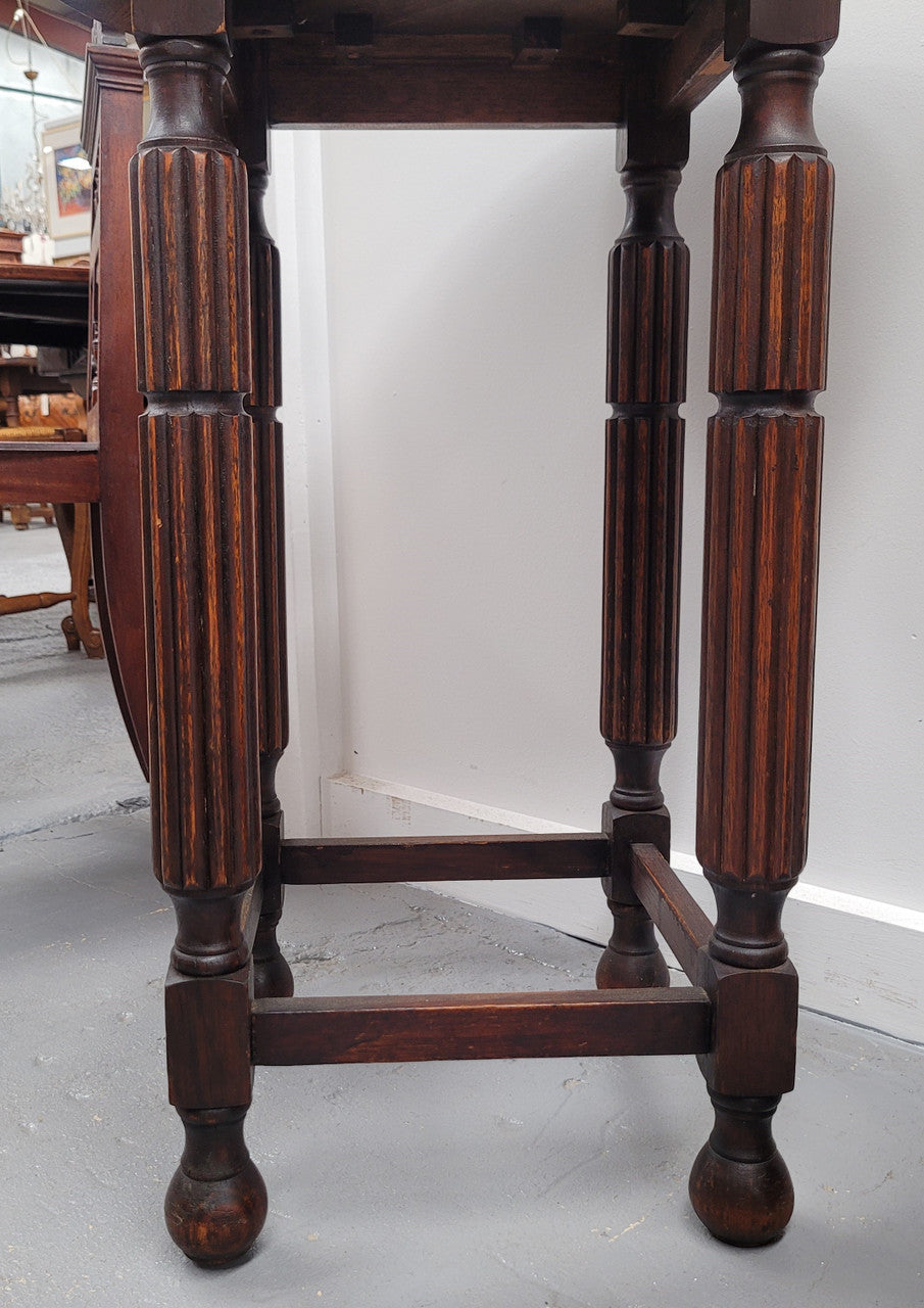 Round Tudor Oak Occasional Table Circ: 1930;s In good detailed condition.