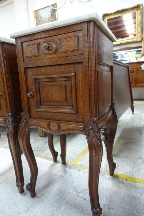 Pair Of French Oak Bedside Cabinets-2