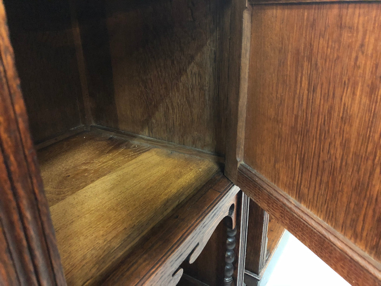 Pair Of French Marble Top Oak Bedside Cabinets