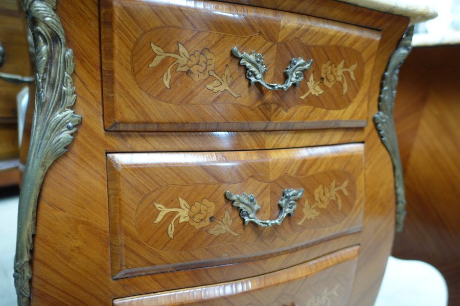 Pair Of French Inlaid Bedside Cabinets-1