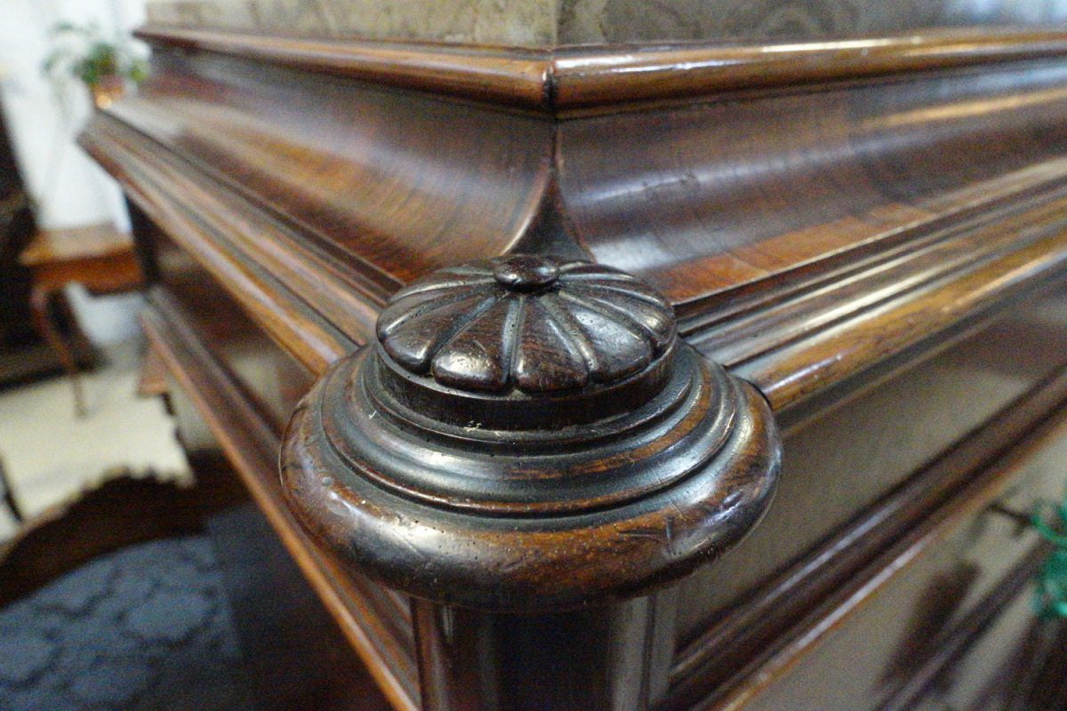 French Henry II Style Rosewood Chest Of Drawers